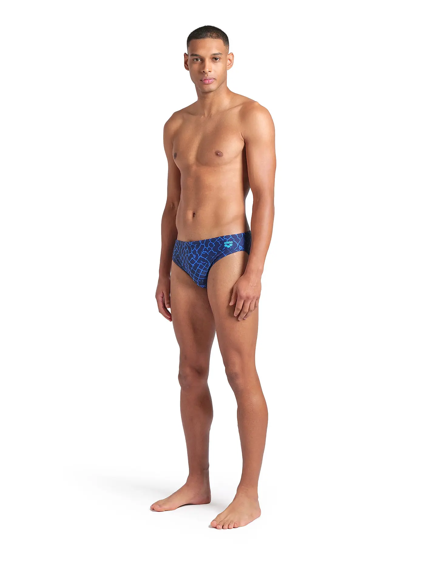ARENA | Herren Badeslip Allover | dunkelblau